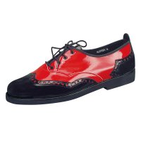 Bleyer 8376 Swing und Boogie Woogie Tanzschuhe, Luigi, schwarz-rot