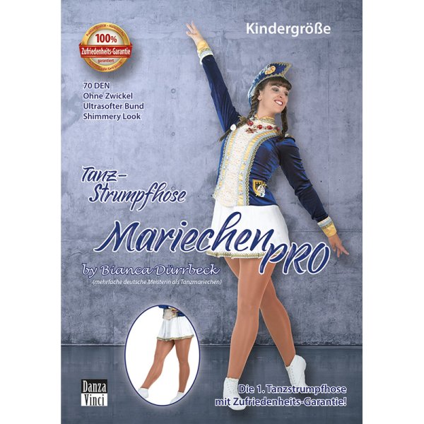 Tanzstrumpfhose MariechenPRO, Kindergrößen, Toast MED (140-152)