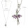 DV-Kette mit Anhänger „Ballerina Sprung“, Edelstahl mit Strass